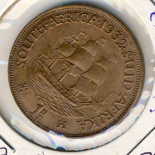 SA Union 1932 penny  EF  SCARCE EXCELLENT cleaned?