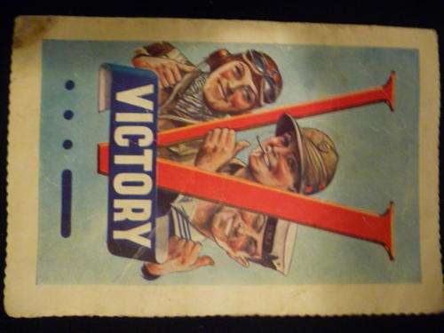 V for Victory Christmas Card - Unusual - @@@ Crazy R1 Start