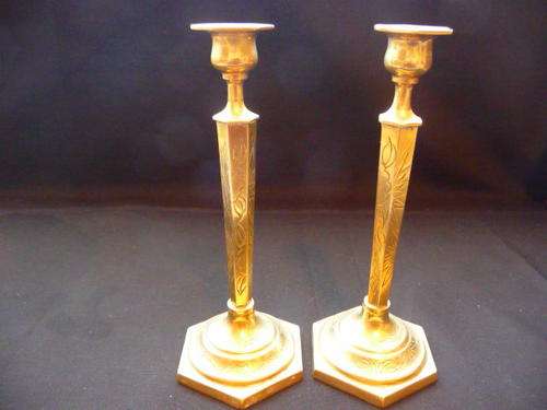 Pair of Brass Candle Holders