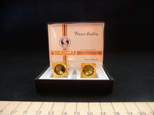 Gold Dollar Diamond Cut Finest Quality - Cufflinks