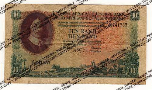 South African Ten Rand G Rissik Governor