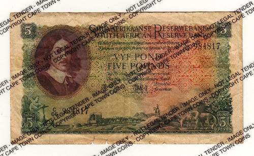 South African Five Pounds - M H de Kock