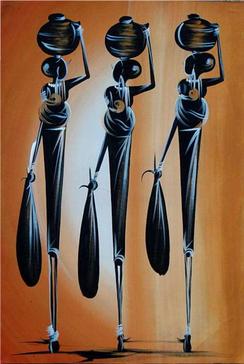 Large Original African Woman Art Painting