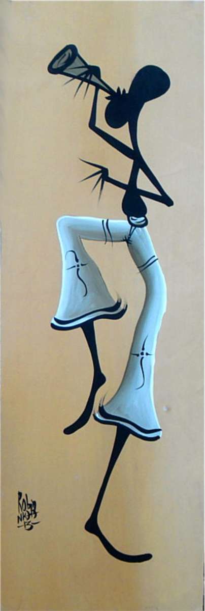 Original Robin Nkhata African Woman Art Painting
