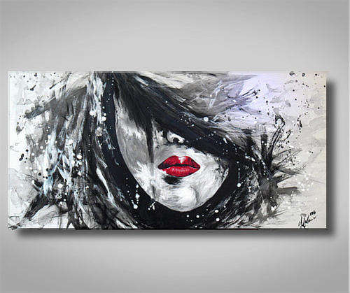 Abstract modern art. "Red Lips" Beautiful art!!