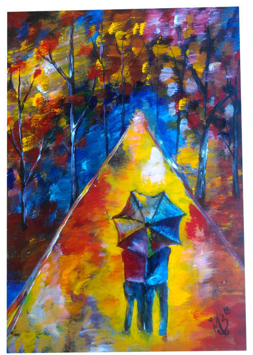 Modern art  *Love is in the air* painting