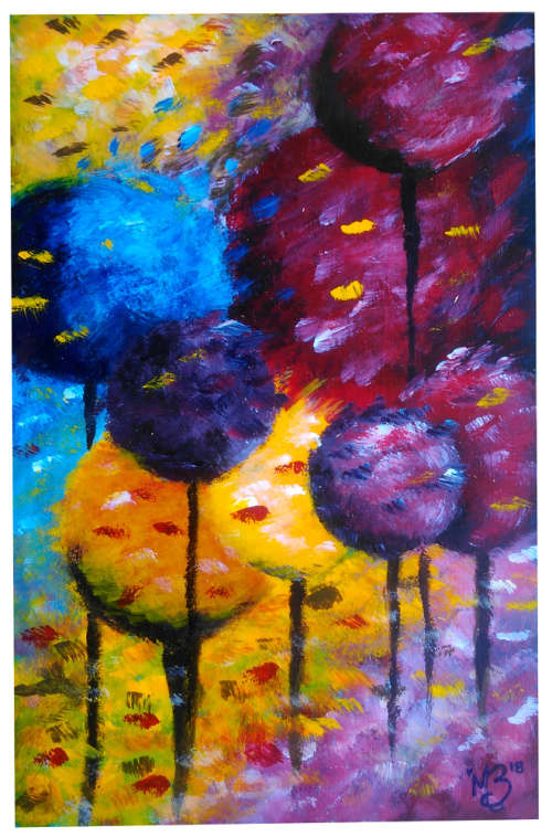 Modern art Lollipop Tree Painting