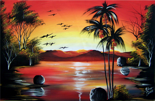 Original Steve Sunset Painting