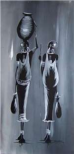 Original Manooloma African Woman Painting