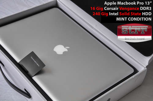 *Apple Macbook Pro 13.3" Core i5 2.5GHz 16GB RAM 240GB Solid State HDD* 2012 Model * MINT Condition