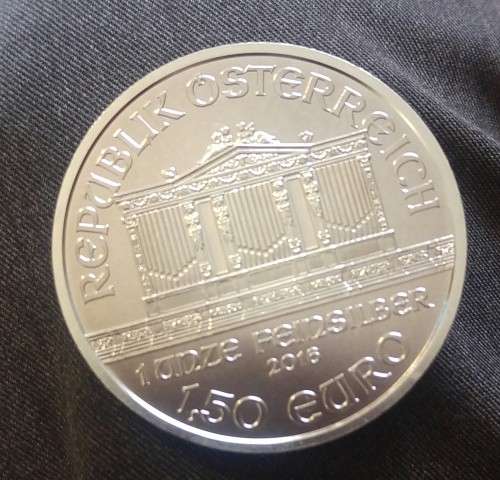 Austrian Philarmonic 1 Oz Silver bullion 1.5 Euro Commemorative coin .999 Pure