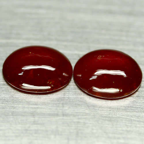 7.65ctw 2pcs Orange red Natural Hessonite Garnet