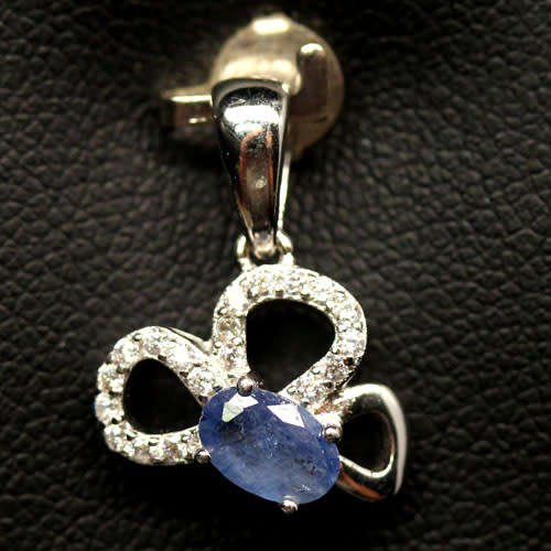 Sapphire and Cubic Zirconium Pendant