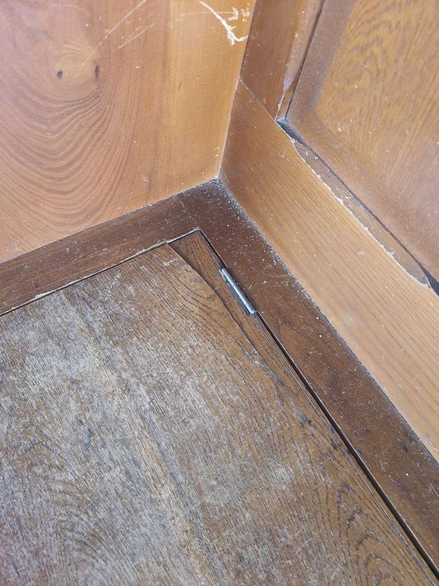 Antique oak monks bench