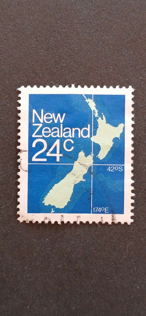 NEW ZEALAND 1982 MAP OF NEW ZEALAND