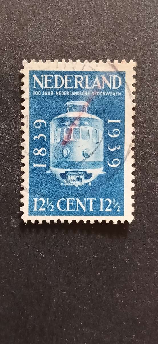 NETHERLANDS 1939 100TH ANNIV OF THE RAILWAY
