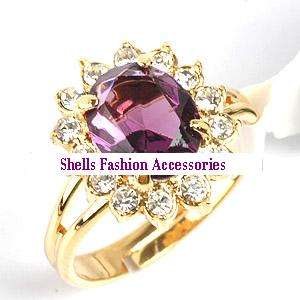 Stunning Oval cut Amethyst and Diamond Ring