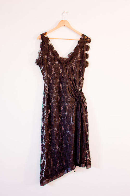 VINTAGE / Lace Slip Dress / SIZE M