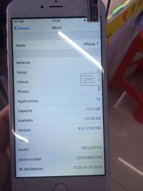 Apple iPhone7 Quad Core 4.7Inch 2GB RAM 64GB ROM Single Micro SIM