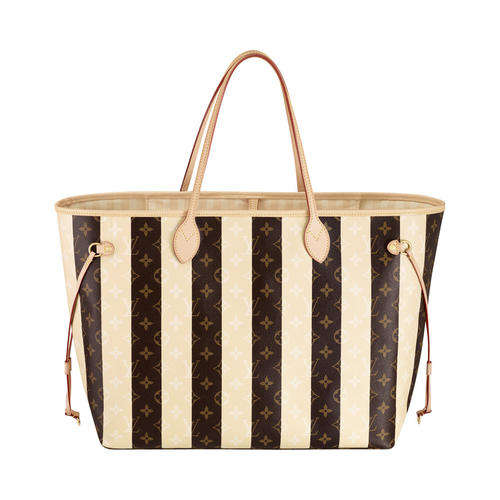 LOUIS VUITTON Monogram Rayures Neverfull MM Vintage Bag - Made with Genuine leather