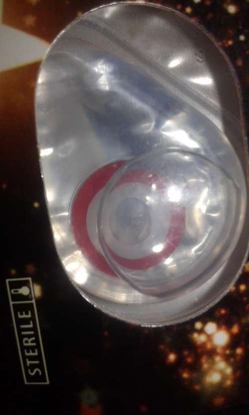 Funky Contact Lenses-white and red thick