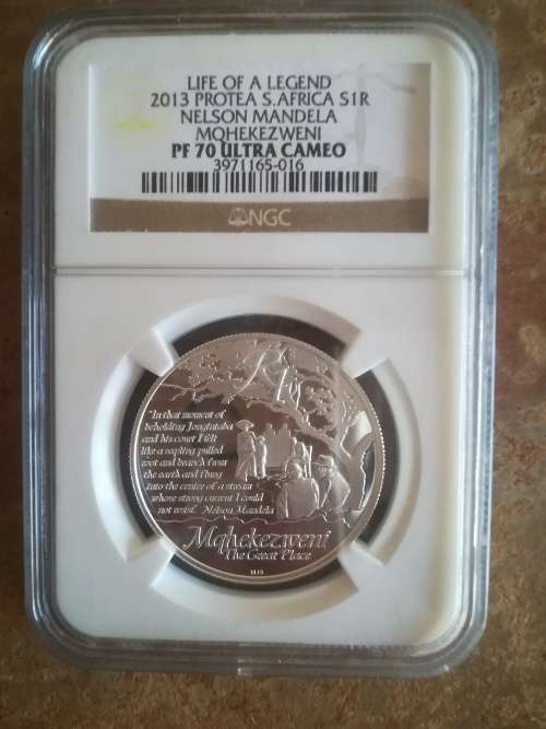 2013 SILVER R1 MANDELA LIFE OF A LEGEND Proof 70