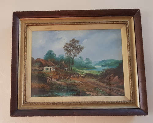 2 Antique oil paintings by the same artist in original frames - BID per painting to take both.