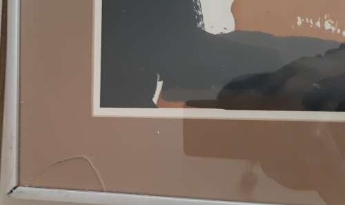 BEAUTIFUL LARGE FRAMED PIECE OF ART. SIGNED.  THE 2ND OF 2 BY THE SAME ARTIST LISTED ON BOB