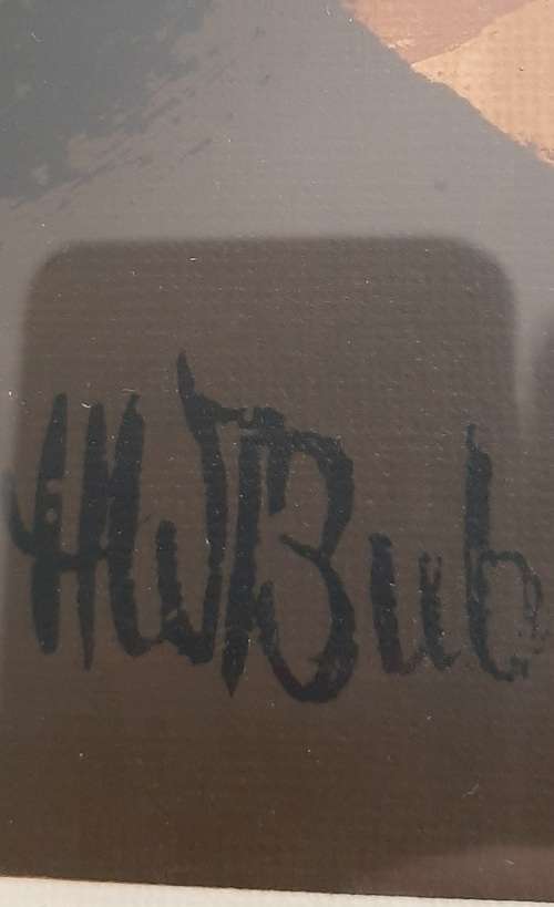 BEAUTIFUL LARGE FRAMED PIECE OF ART. SIGNED.  THE 2ND OF 2 BY THE SAME ARTIST LISTED ON BOB