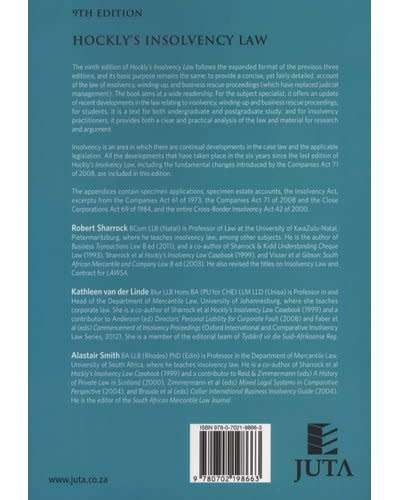 Hockly`s Insolvency Law 9E - FREE SHIPPING
