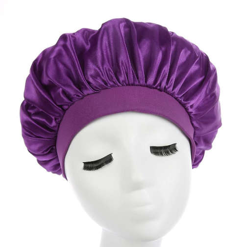 3 PC Soft Satin Silk Bonnet Night Sleeping Wide Band Hair Loss Cap for Women - FREE SHIPPING