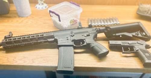 Airsoft Pistol and Assault rifle
