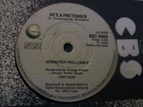 Seven Single - Jenniffer Holliday - Hard Times For Lovers / He's A Pretender