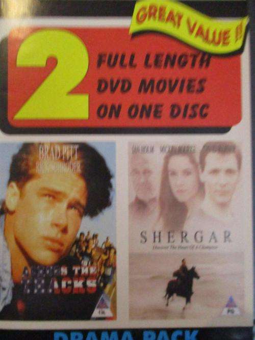 DVD - 2 Full Lenghth Movies on one Disc - Across the Tracks (Pitt) / Shegar (walsh)