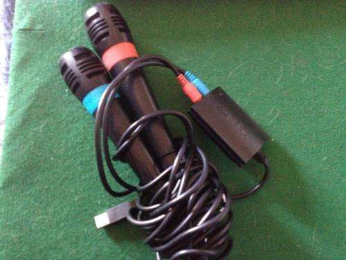 PS3 / PS2 - Pair of Official Singstar Wired Microphones