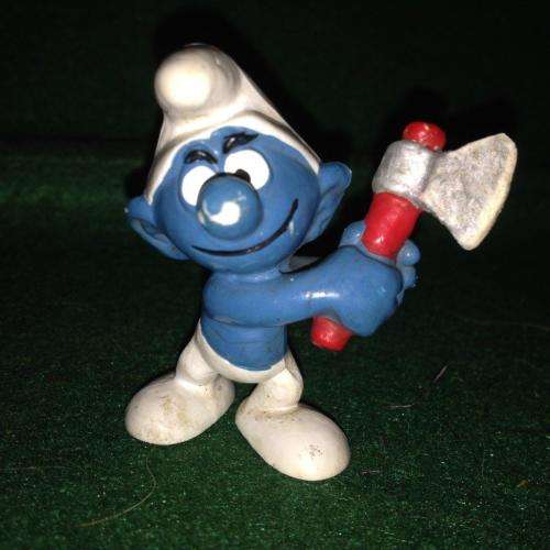 Vintage Lumberjack Smurf - Made in W.Germany - Bully