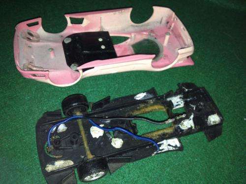 Ninco - Mercedes CLK Body + Chassis - Spares or Repair or Scenery - 1:32 Scale