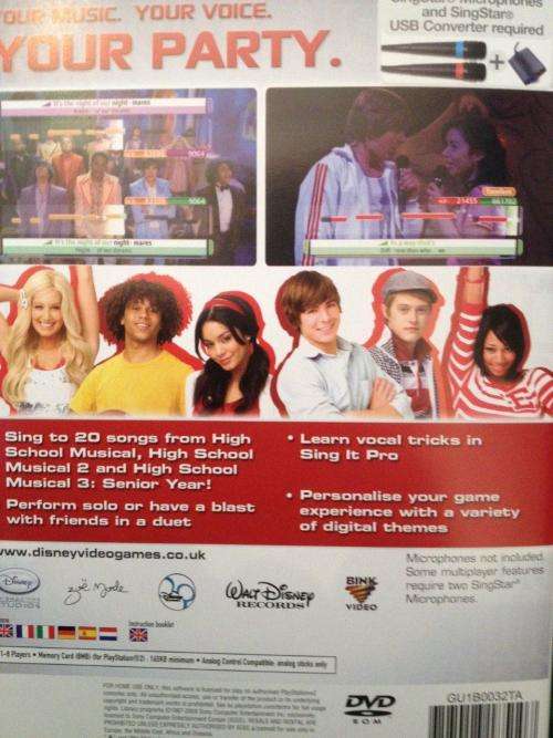 PS2 - Disney Sing It High School Musical 3 Senior Year