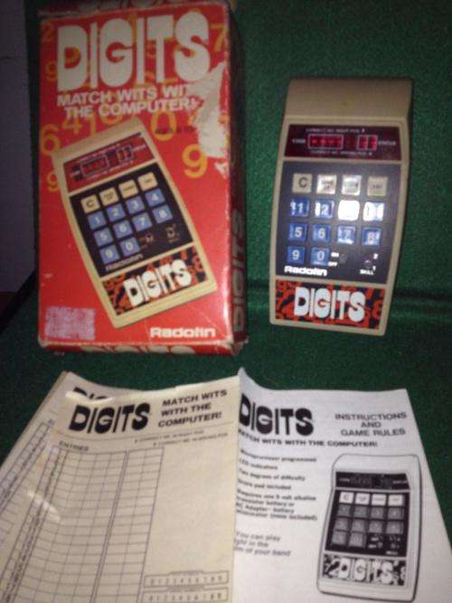 Vintage Retro Digits Console boxed with instructions - Radotin - Made In Hong Kong