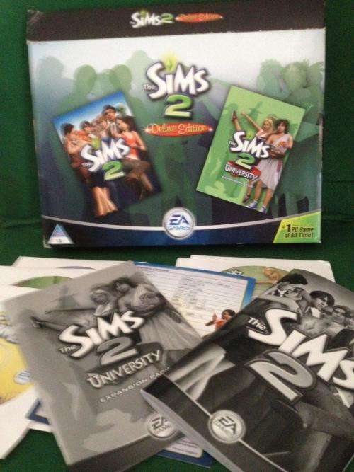 PC - The Sims 2 - Delux Edition  - Sims 2 Main Game + Sims University ( Big Box Version)