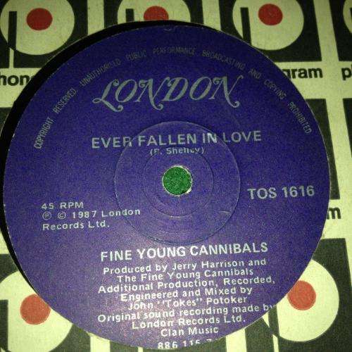 Seven Single - FYC Fine Young Cannibals - Ever Fallen In Love / Couldn't Care More
