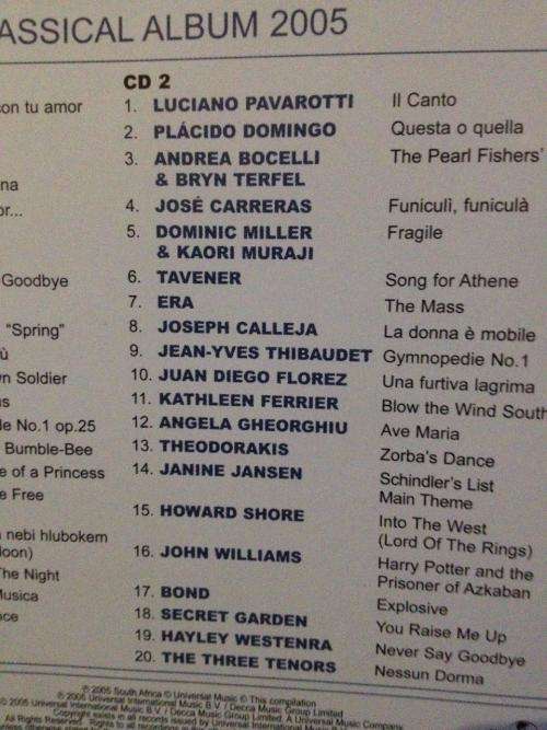 CD - Various Artists -The Classical Album 2005 - (2cd)