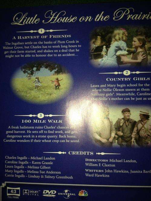 DVD - Little House on the Prairie (1) Episodes 1-3