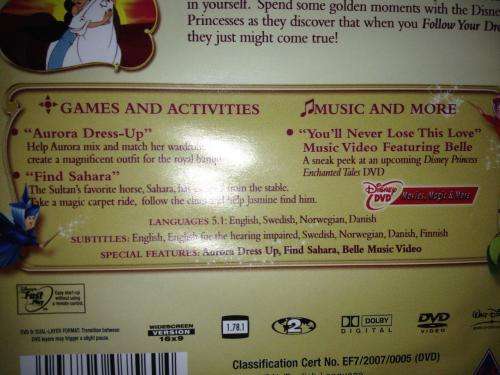 DVD - Disney Princess - Enchanted Tales - Follow Your Dreams