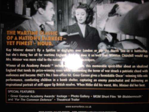 DVD - Mrs Miniver - Greer Garson Walter Pidgeon