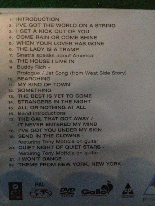 DVD - Frank Sinatra - Concert for the Americas with Buddy Rich