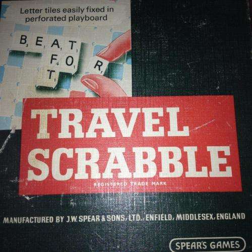 Vintage Travel Scrabble - Made in England - Spears Games
