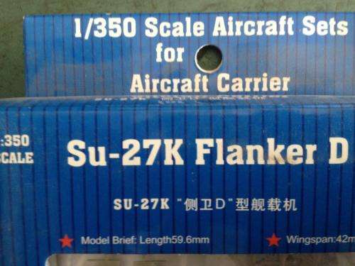 Trumpeter - Su-27K Flanker D (Aircraft sets for Aircraft Carrier) 1:350 Scale - Plastic Model Kit