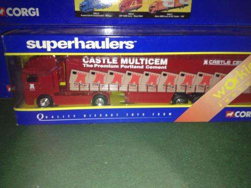 Corgi Super Haulers - ERF Curtainside - Castle Cement 1:64 Scale