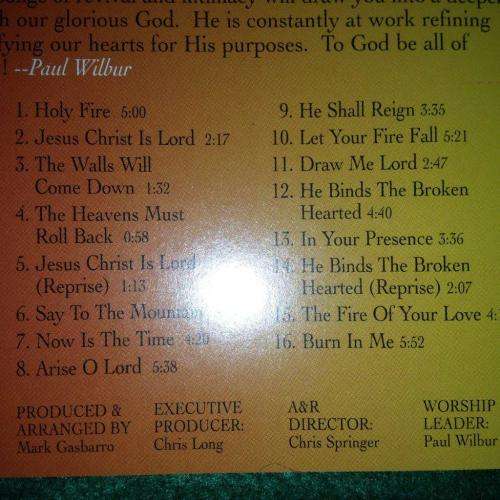 CD -  Praise and Worship - Holy Fire With Paul Wilbur